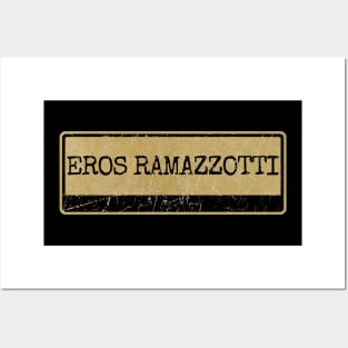 Aliska text black retro - eros ramazzotti Posters and Art